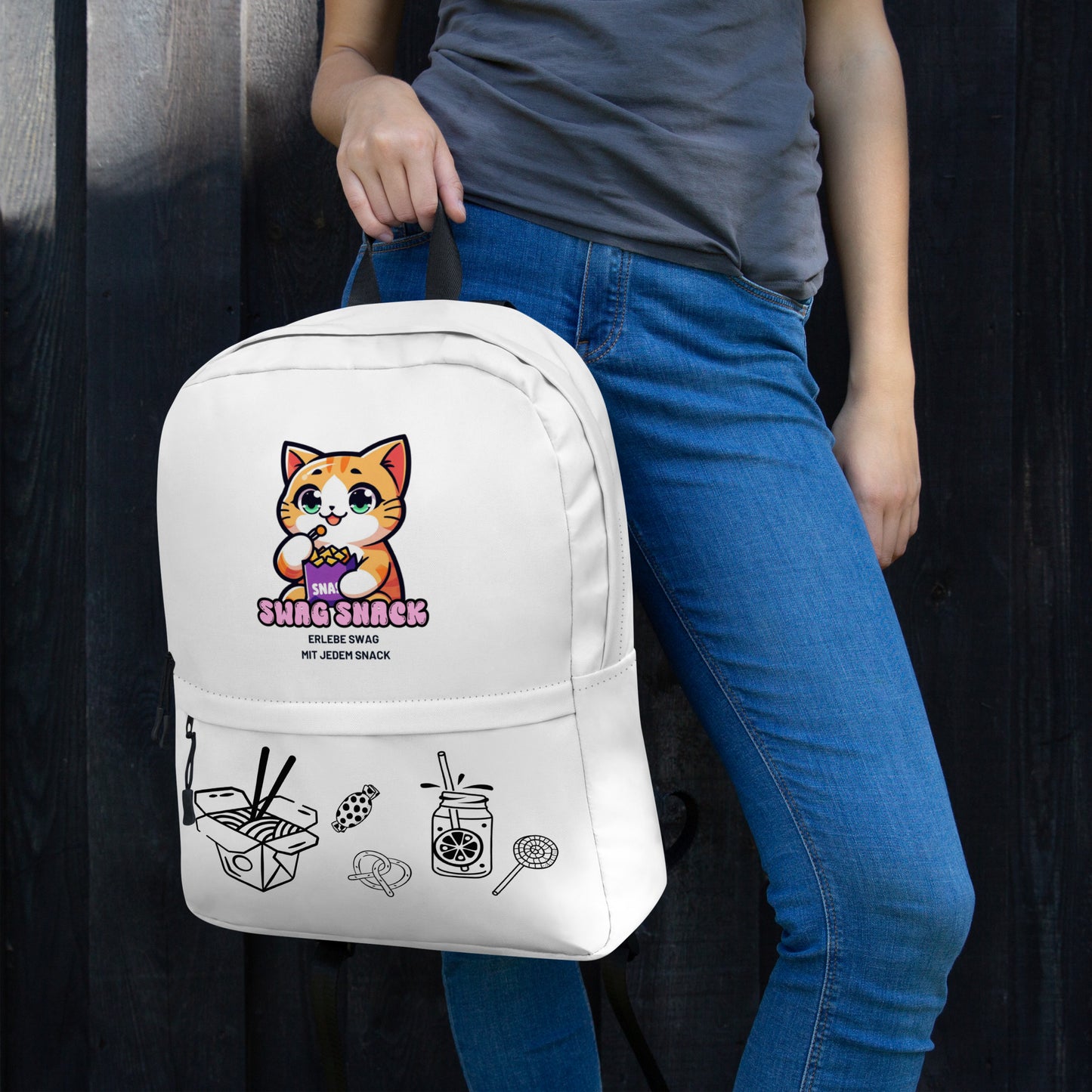 Kinder Rucksack "Swag für deine Snacks: Der stylische Rucksack mit Logo!"