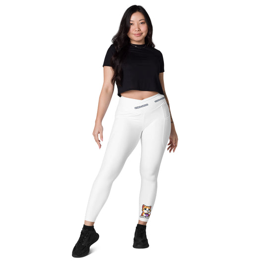 "Stylisch und praktisch: Unsere V-Bund-Leggings mit Taschen und SwagSnack Logo - Perfekt für den urbanen Lifestyle mit einem Hauch von Coolness!"