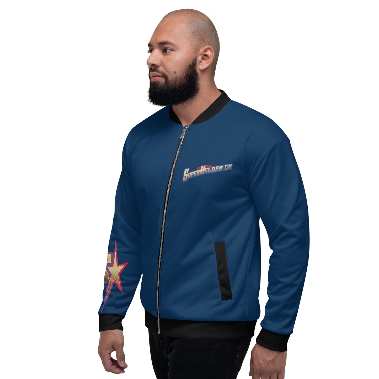 Unisex Bomberjacke Blau