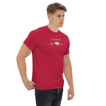 "Ein Hauch von Eleganz: Unser klassisches Herren-T-Shirt mit Diamant-Logo - zeitlose Raffinesse für jeden Anlass!"