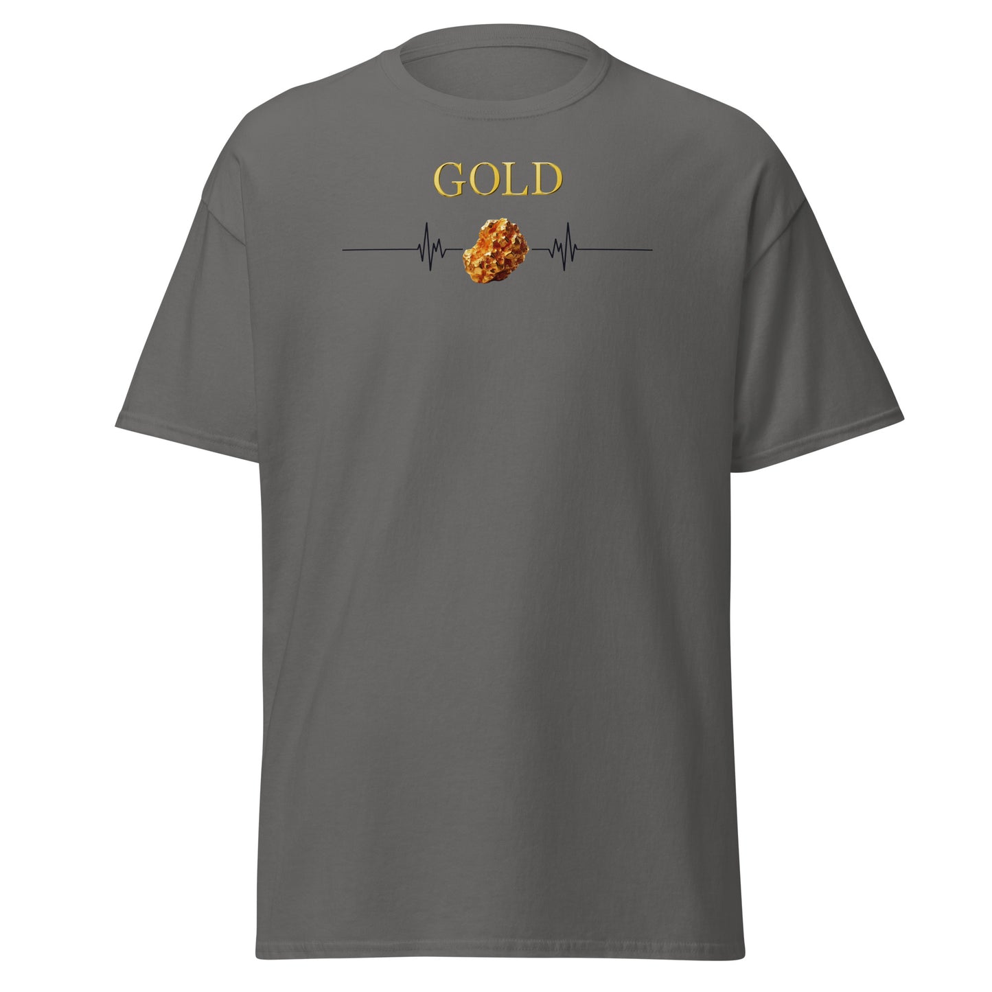 Klassisches Herren-T-Shirt exklusives Puls Gold Nugget