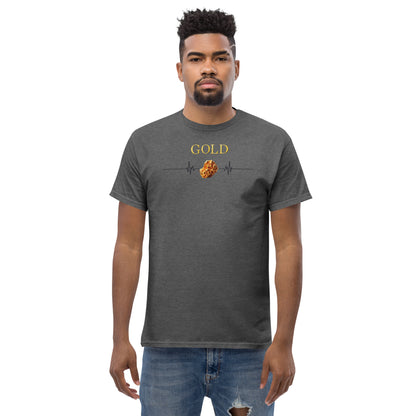 "Eleganz in Gold: Unser klassisches Herren-T-Shirt mit Gold Logo - Ein zeitloses Statement für den modernen Gentleman!"