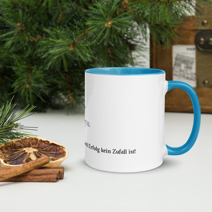 Tasse mit farbiger Innenseite „Oops! Schon wieder investiert – weil Erfolg kein Zufall ist!“