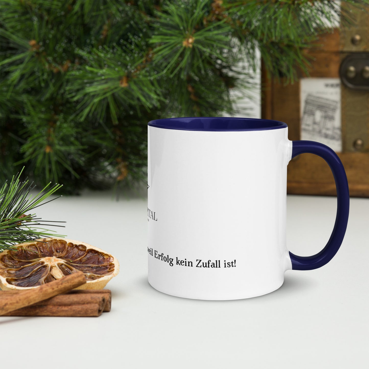 Tasse mit farbiger Innenseite „Oops! Schon wieder investiert – weil Erfolg kein Zufall ist!“