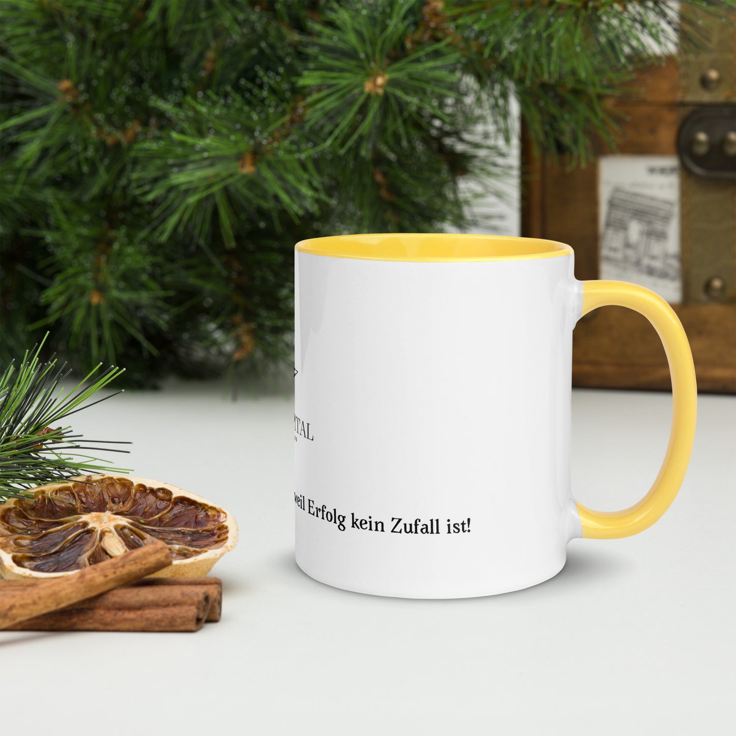 Tasse mit farbiger Innenseite „Oops! Schon wieder investiert – weil Erfolg kein Zufall ist!“