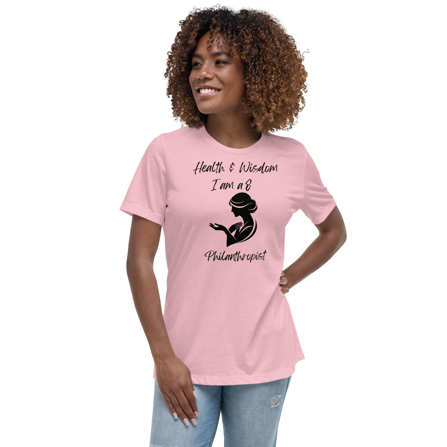 "Stilvoll und inspirierend: Damen T-Shirt mit Wealth & Wisdom Logo - Dein Fashion-Statement für Erfolg und Weisheit!"