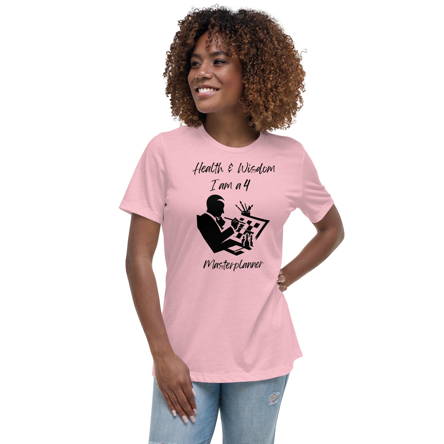 "Stilvoll und inspirierend: Lockeres Damen-T-Shirt mit Wealth & Wisdom Logo - Dein Fashion-Statement für Erfolg und Weisheit!"