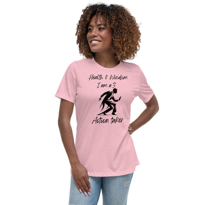 "Stilvoll und inspirierend: Lockeres Damen-T-Shirt mit Wealth & Wisdom Logo - Dein Fashion-Statement für Erfolg und Weisheit!"