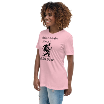 "Stilvoll und inspirierend: Lockeres Damen-T-Shirt mit Wealth & Wisdom Logo - Dein Fashion-Statement für Erfolg und Weisheit!"