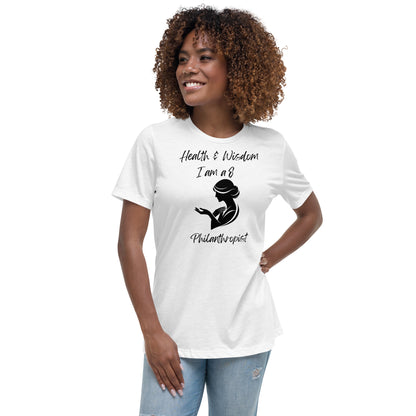 "Stilvoll und inspirierend: Damen T-Shirt mit Wealth & Wisdom Logo - Dein Fashion-Statement für Erfolg und Weisheit!"