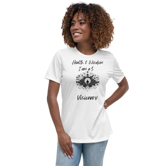 "Stilvoll und inspirierend: Lockeres Damen-T-Shirt mit Wealth & Wisdom Logo - Dein Fashion-Statement für Erfolg und Weisheit!"