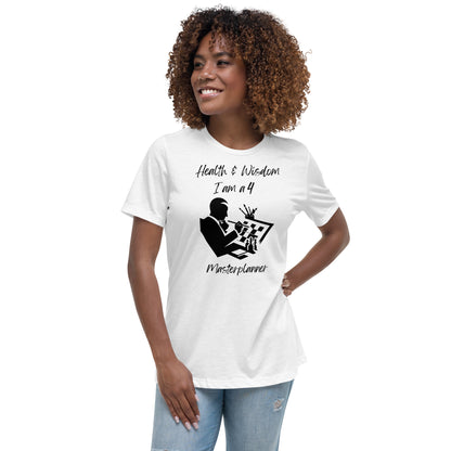 "Stilvoll und inspirierend: Lockeres Damen-T-Shirt mit Wealth & Wisdom Logo - Dein Fashion-Statement für Erfolg und Weisheit!"