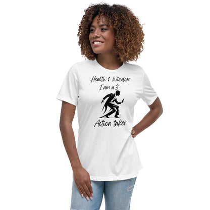 "Stilvoll und inspirierend: Lockeres Damen-T-Shirt mit Wealth & Wisdom Logo - Dein Fashion-Statement für Erfolg und Weisheit!"