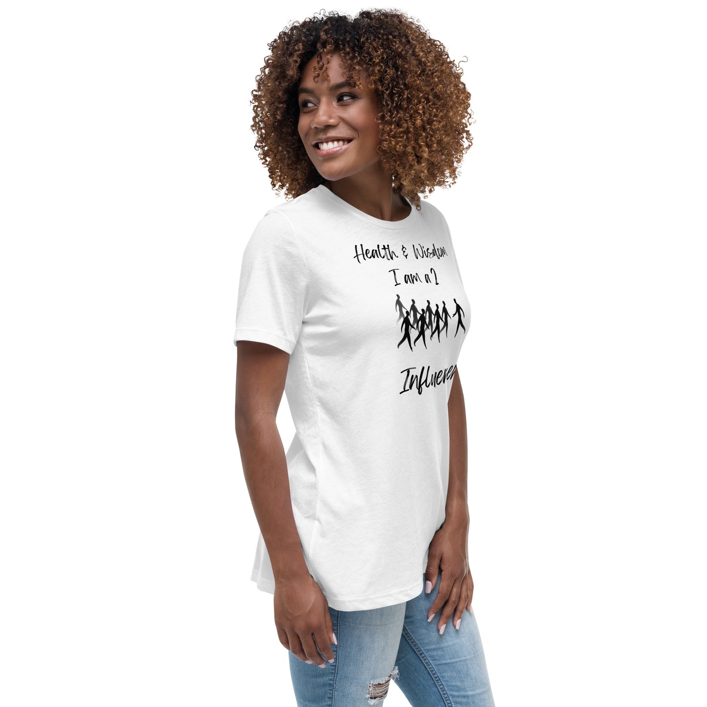 "Stilvoll und inspirierend: Lockeres Damen-T-Shirt mit Wealth & Wisdom Logo - Dein Fashion-Statement für Erfolg und Weisheit!"