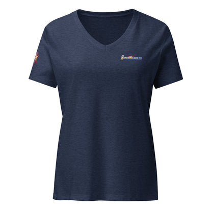 Trainer Damen T-Shirt mit V-Ausschnitt